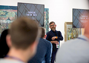 Chris telling his 'foraging for my data' story | Sao Paulo Design Jam for consent